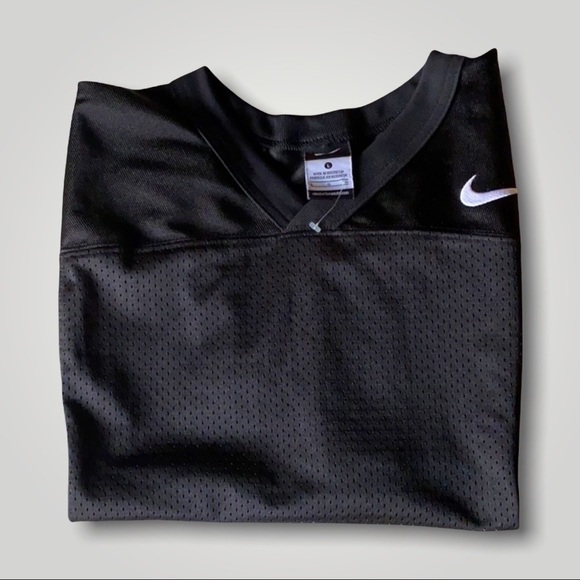 Nike Vintage Cropped Mesh Tee Shirt Black Training Short Sleeve Top Larg… - Picture 10 of 10